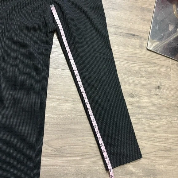 Anne Klein The Director Pants Sz 4 Black White Dotted Stretch Straight Leg - Picture 3 of 8